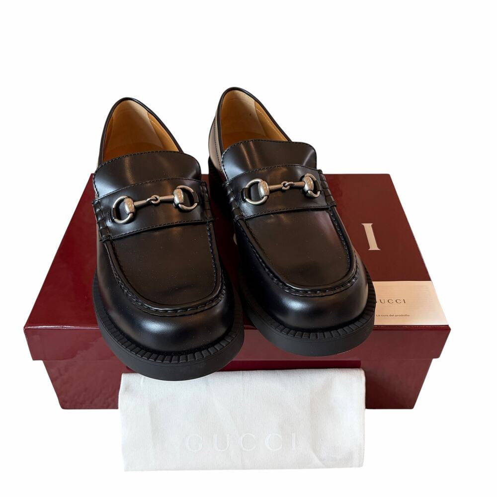 Gucci Mens Horsebit Leather Loafers 794202 Black Size 11.5 US 12 NEW - Picture 3 of 16